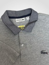New without tags Lacoste Gray 100 Cotton Short Sleeve Polo Shirt Men 7/US2XL