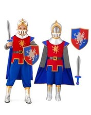 Kids Medieval Knight Costume, Boys Renaissance Knight Costume S 5-7 YRS Blue