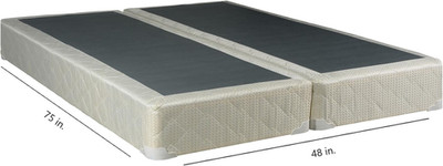 Fully Assembled Split Wood Traditional Boxspring/Foundation, 75'' X 48'', Beige