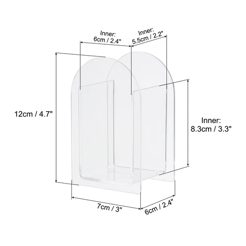 3x2x5" Acrylic Flower Vase Arch Acrylic Floral Vase Decorative Vase Transparent - Picture 2 of 5
