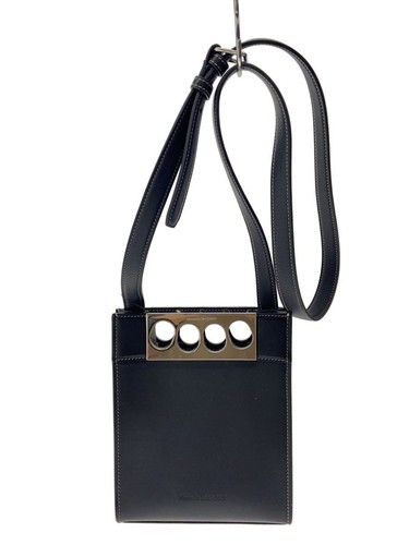 Alexander McQueen Shoulder Bag Grip Mini Leather Black Solid Used