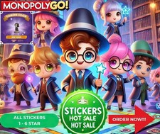 Monopoly Stickers Go 1 - 6 Harry Potter GO Album CHEAPEST SUPER FAST 24/7