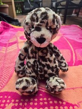 Rare Jellycat London Medium Bashful Leopard Retired 13" Plush Preowned