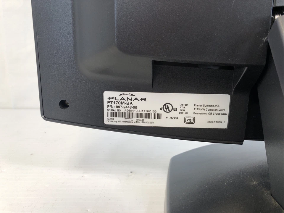 Planar 19" Touchscreen LCD Monitor PT170M-BK VGA - Image 3 of 4