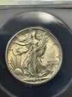 1943 S WALKING LIBERTY HALF DOLLAR ANACS AU 53