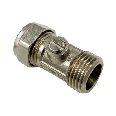 15 mm x 1/2'' Trennventil flach gerade Kompression x Außengewinde BSP