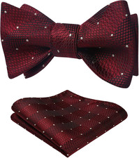 Bow Ties for Men Check Plaid Self Tie Bow Tie and Pocket Square Bowtie Formal Tu