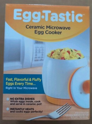 Egg-Tastic Ceramic Microwave Egg Cooker Seen On TV.  New.  MF