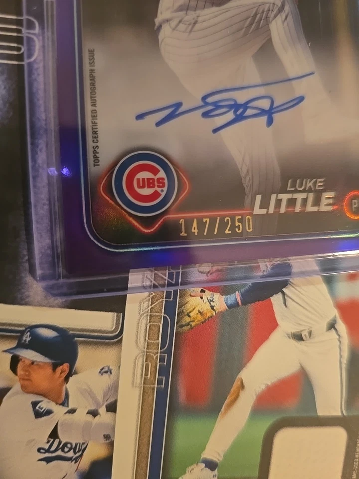 2024 Topps Chrome - Rookie Autographs Luke Little #RA-LL Purple Refractor /250RC - Image 3 of 3