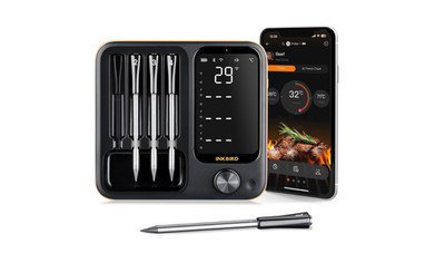 Inkbird INT-14-BW Fleischthermometer kabellos, Smart Grillthermometer WIFI 2.4G