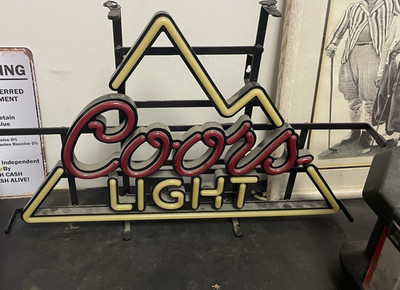 Coors Coors Light Mountain Neon Style Sign Breweriana Collectible