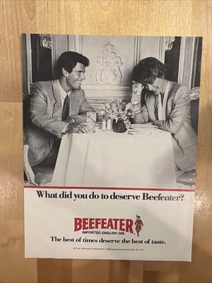 Beefeater Gin English Print Ad 1987 Great To Frame