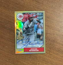Jesse Winker 2022 Topps Chrome 1987 Auto Gold 87BA-JW Mets Reds Mariners