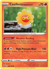 Castform Sunny Form 022/198 Common SWSH06: Chilling Reign Pokemon TCG Card NM