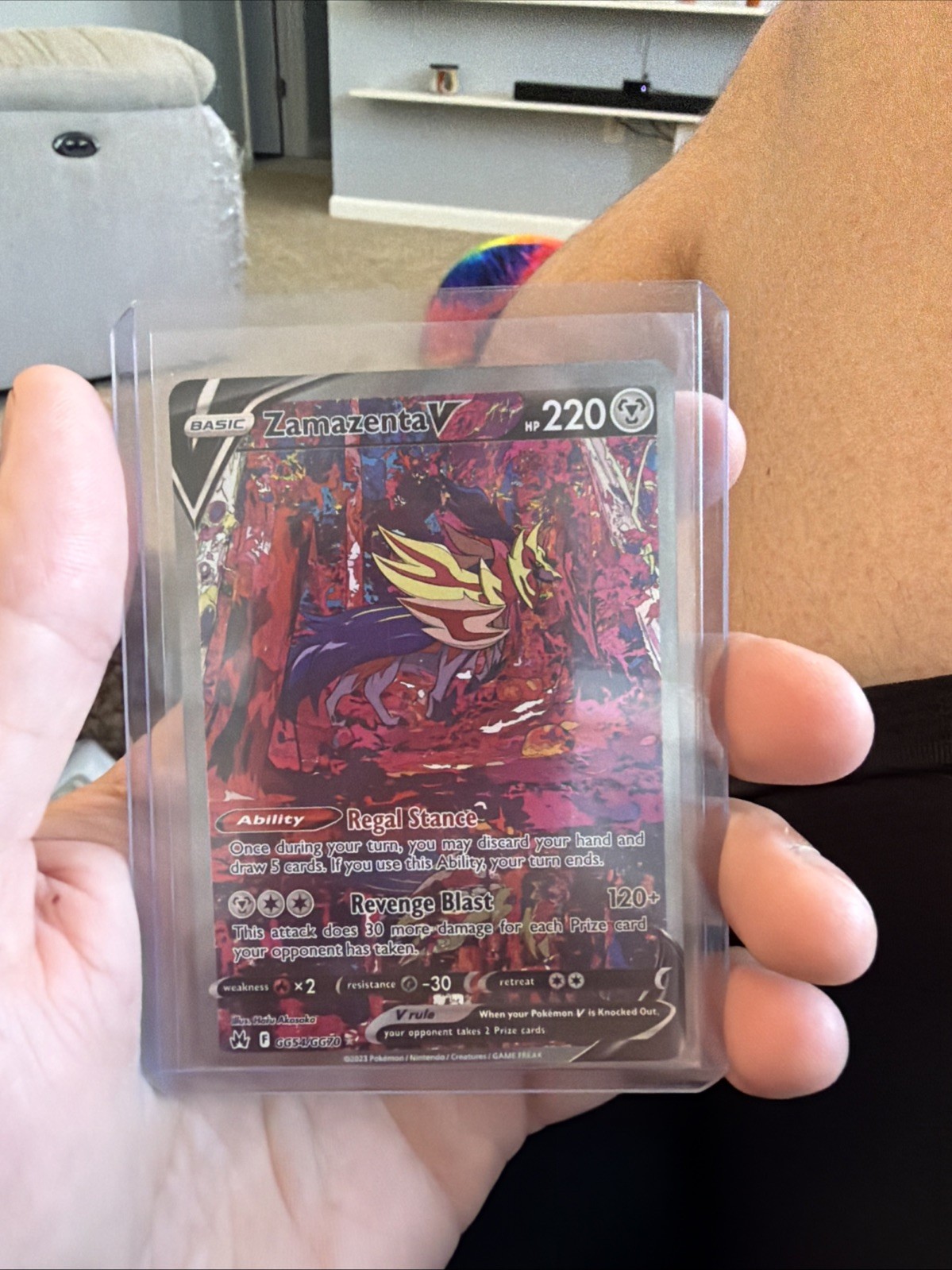 Zamazenta V GG54/GG70 SWSH: Crown Zenith: Galarian Gallery Holo pokemon card