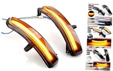 2pcs Dynamic Turn Signal LED Side Mirror Indicator Blinker Sequential Light