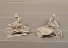 Marx Battleground Playset Lt. Gray German Motorcycles with Side Cars 2 Original