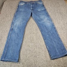 Vintage Wrangler Jeans Mens Blue Denim Straight Leg Made in USA 13MWZ
