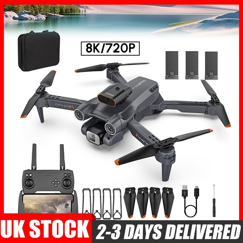 Professional 8K HD Drone Dual Camera WIFI FPV Foldable Selfie RC Quadcopter New