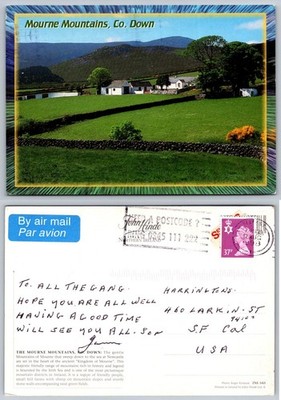 Mourne Mountains Co Down Ireland Postcard John Hinde 1988 Vintage Travel