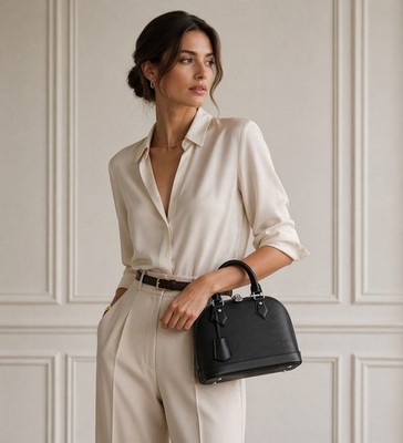 美品　Louis Vuitton Alma BB エピ ブラック Louis Vuitton Alma BB Bag Black Epi Leather With Dustbag And Box