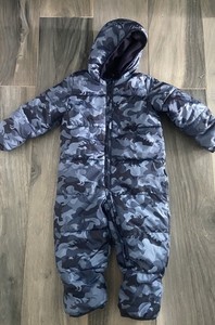 Baby Gap Puffer One Piece Snowsuit Pram Suit Navy size 18-24 months Mint