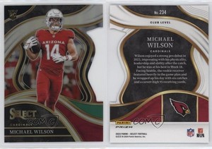 2023 Select Club Level Black & Green Prizm Die-Cut Michael Wilson #234 Rookie RC
