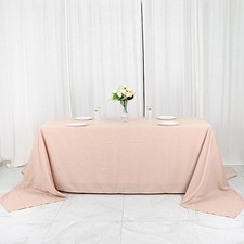 NUDE Polyester 90x156" Rectangle TABLECLOTHS Wedding Party Home Linens SALE