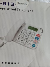 Large Button Landline Corded Phone Home Office Desk Telephone Caller ID Redial