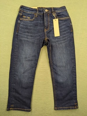Esprit Damen Jeans Skinny Cropped Gr 26 Medium Rise Dunkelblau Stretch Hose Neu - Bild 1 von 4