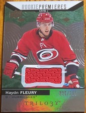 2017-18 Upper Deck Trilogy Green Rookie Jersey Haydn Fleury #54 #’d 035/399