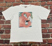 Vintage 90s Flamingos Art Key West Florida Single Stitch T-Shirt Men’s Large