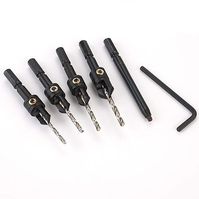 Tools 4-Piece Countersinking Drill Set Compatible with Festool Centrotec Chucks