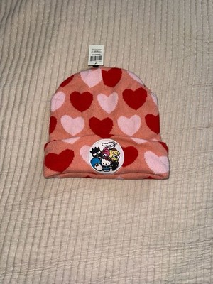 Sanrio Characters Heart Print Cuffed Beanie Hat