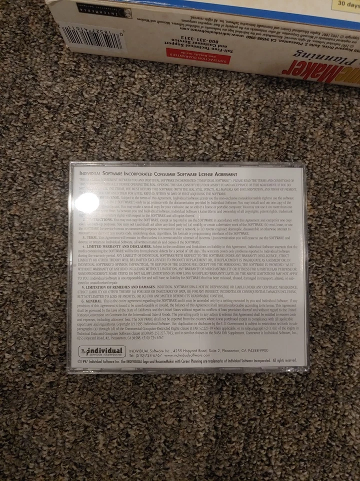 Resume Maker (PC, 1999) Windows 95 Windows 3.1 Disc SEALED - Image 4 of 4