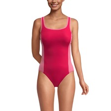 Lands' End Women's Scoop Neck One-Piece Swimsuit