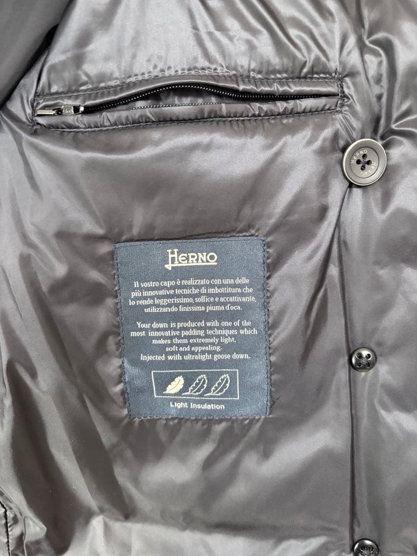 Herno Black Down Vest Dbl Button Lightweight Warm… - image 7