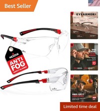 Lightweight Wrap Around Safety Glasses - Superior Anti-Fog and Scratch Resistant