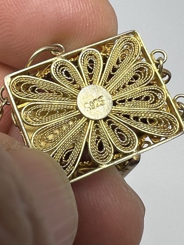 SILVER S925 WOMENS BRACELET JEWELRY Carved Flowers - Picture 5 of 7