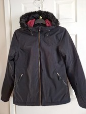 Ladies CRANE Jacket Coat Size Small 8-10 Blac...