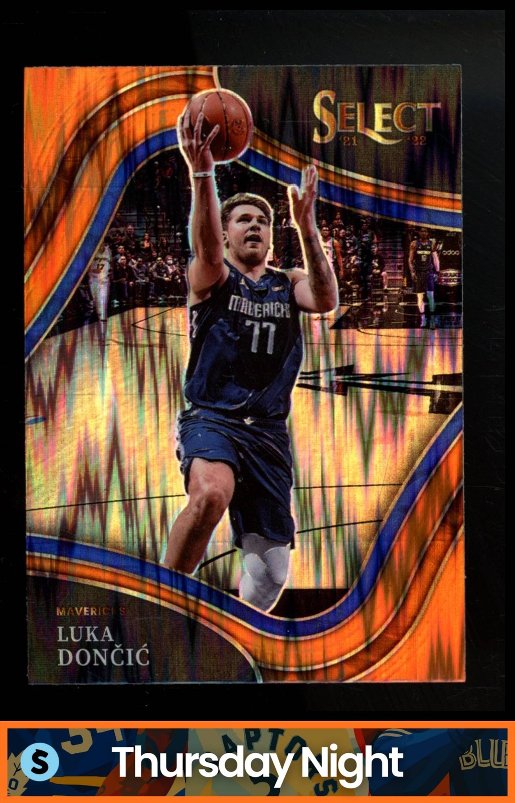 2021 PANINI SELECT #249 LUKA DONCIC ORANGE FLASH PRIZMS COURTSIDE