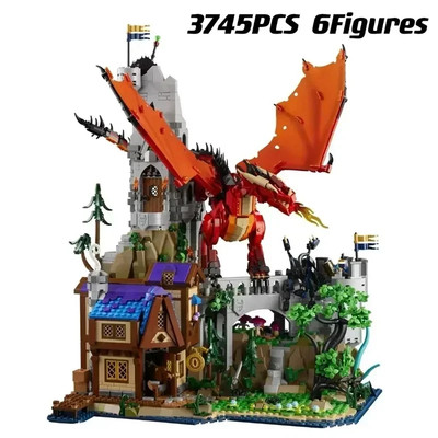 21348 MOC Dungeons & Dragons Red Dragons Tale Bausteine mit Figuren 3745 Teile