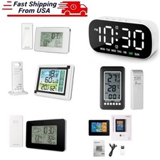 Digital LCD Indoor & Outdoor Weather Station ...