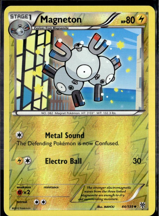 Magneton 44/135 Uncommon Plasma Storm Pokemon Reverse Holo Lightly Played