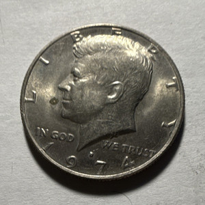 1974 d Kennedy Half Dollar 50C Denver Mint Business Strike Copper KM#202a