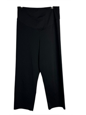 Boutique Maternity Black High Rise Straight Leg Pants M
