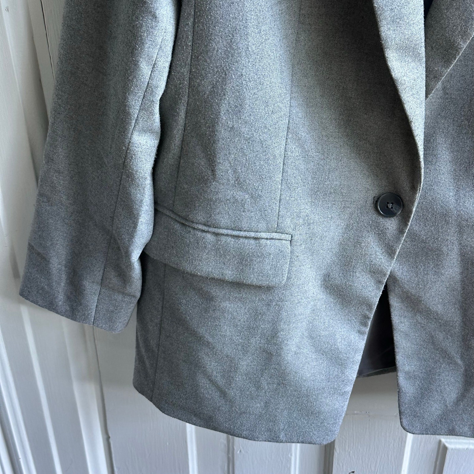 Express Single Button Blazer Jacket Gray - image 5