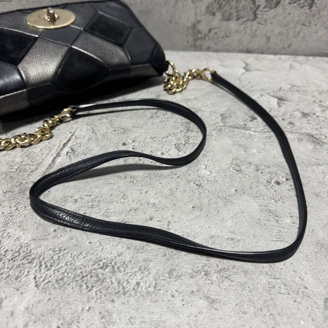 COACH Shoulder Bag Quilted Patchwork Leather Blac… - image 17