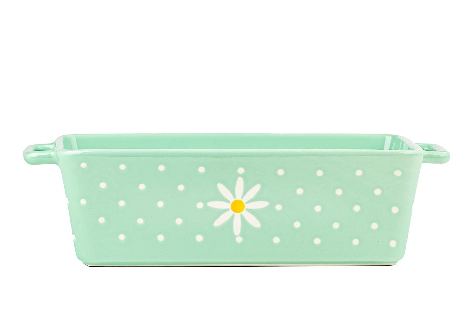 Daisy Polka Dot Loaf Pan, Mint