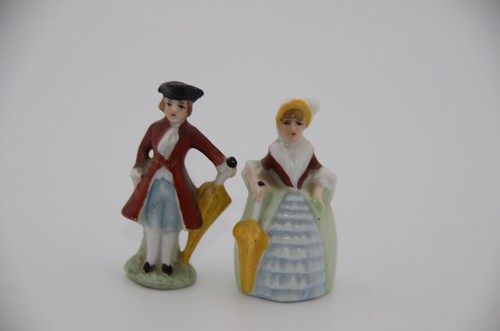 Antikes Mini Deutscher Biskus viktorianischer Gentleman & Lady 1 7/8 Figuren-Set - Bild 8 von 8